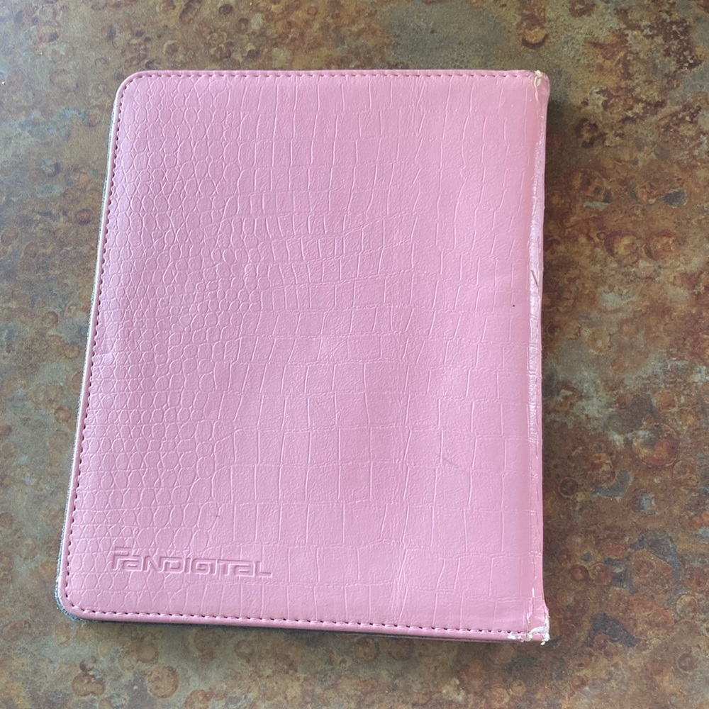 Pandigital light pink leather tablet case
